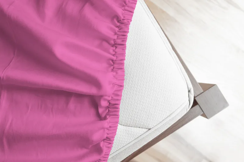 Prostěradlo Tmavě růžové JERSEY STANDARD