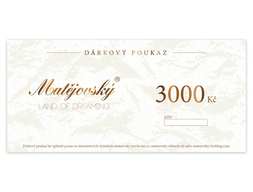 Elektronický poukaz na 3000 Kč
