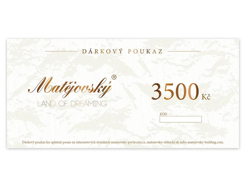 Elektronický poukaz na 3500 Kč