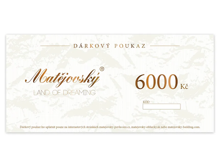 Elektronický poukaz na 6000 Kč