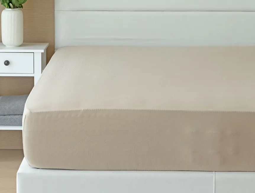 Prostěradlo Světle hnědé ELASTAN PREMIUM