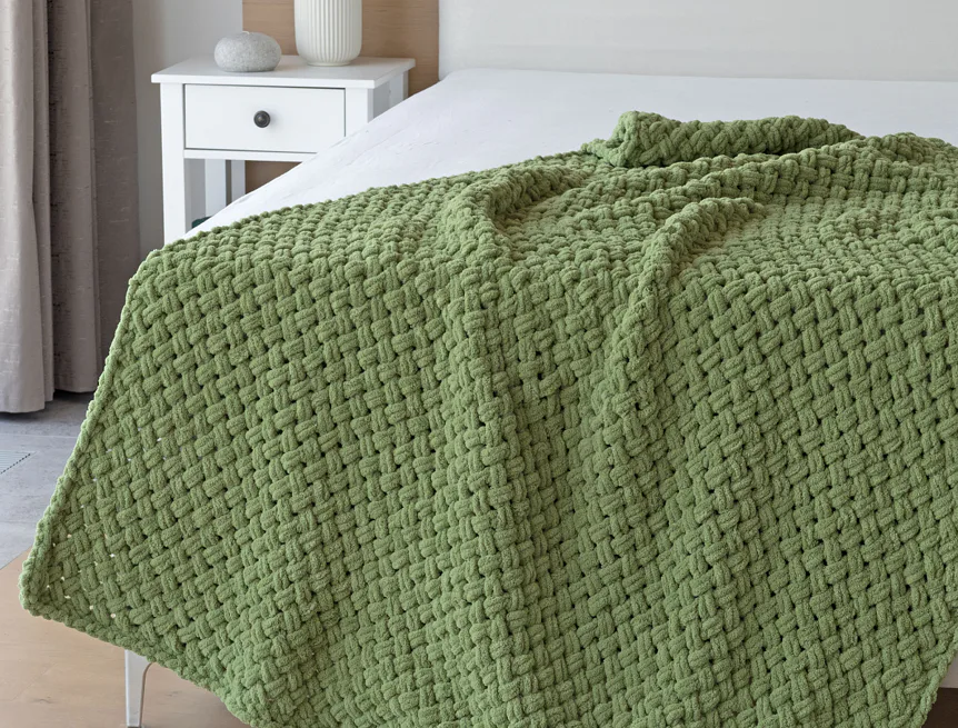 Deka Knittingly zelená