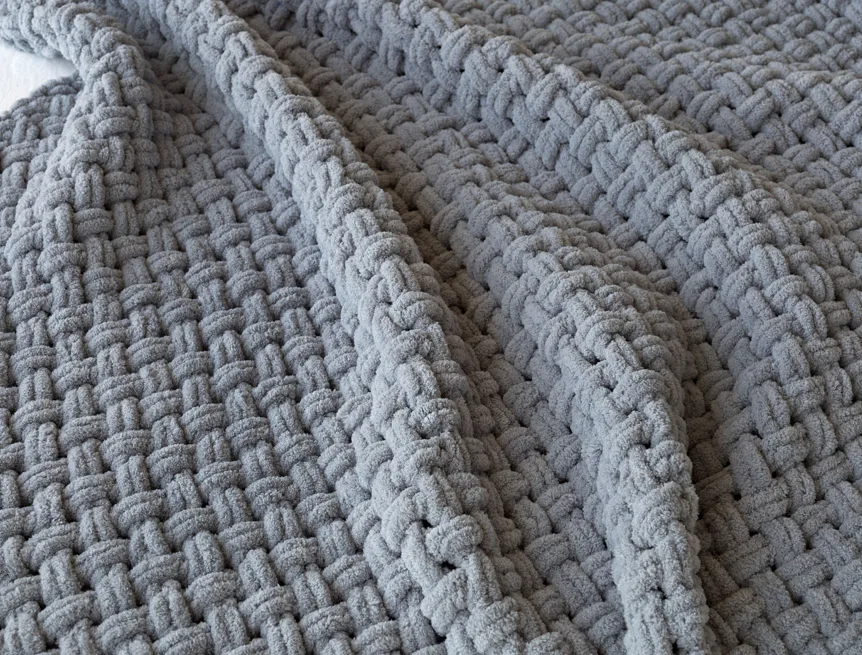 Deka Knittingly středně šedá