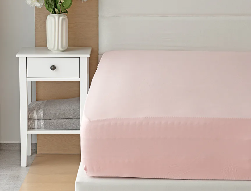 Prostěradlo Pudrové ELASTAN PREMIUM