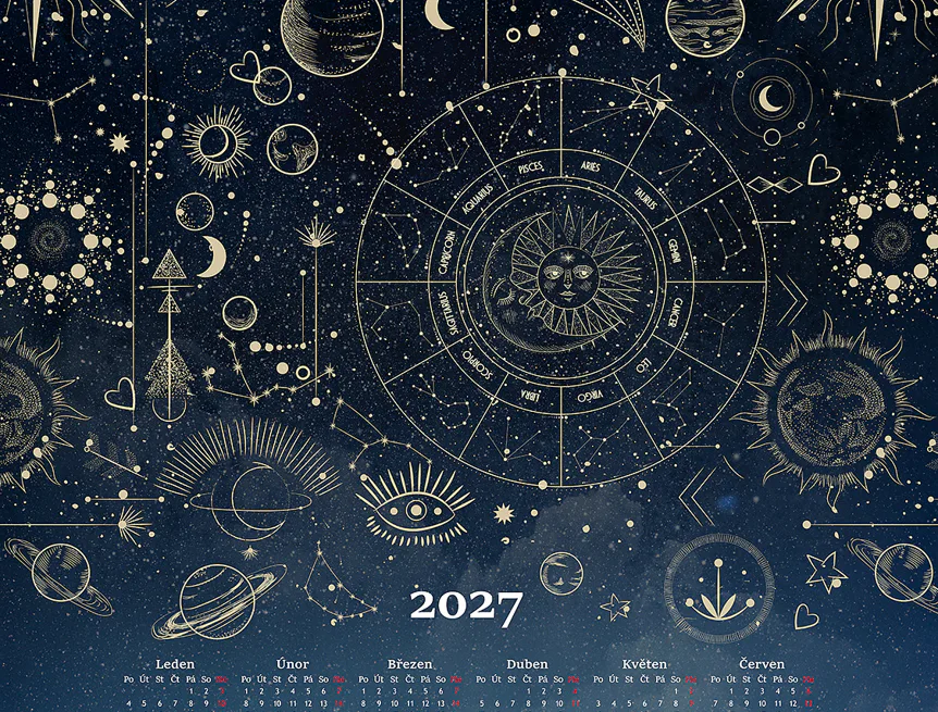 Kuchyňské utěrky Kalendář Moon 2027