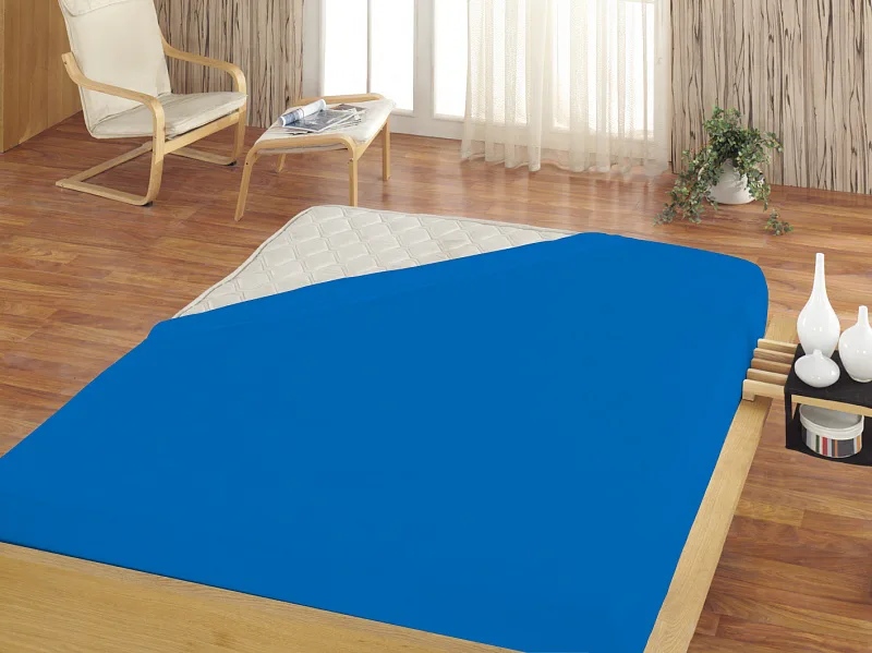 Prostěradlo Středně modré JERSEY STANDARD